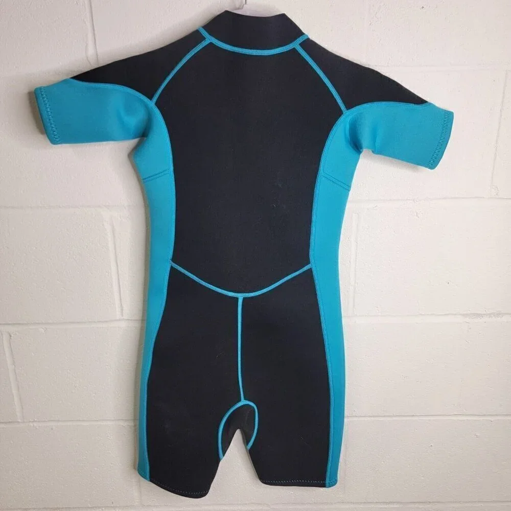 Herto Guardian Black Turquoise Front Zip Wetsuit Water Sports Outdoor Wakeboard